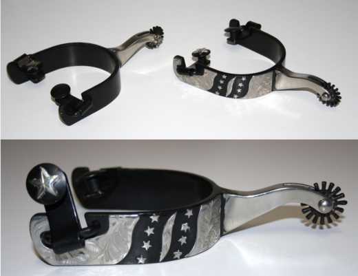 FG Westernsporen Black Satin Roperspurs