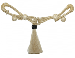 Rawhide Kinnriemen mit Horsehair Tassel