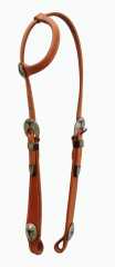 Einohr Showtrense mit Bullhead Concho aus Herman Oak Leder