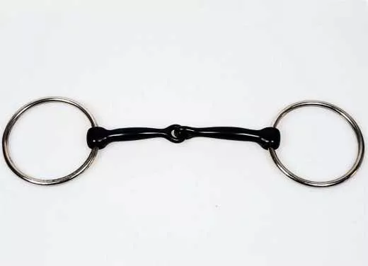 Snaffle Bit Westerngebiss mit Ringen Blacksteel Snaffle Bit Westerngebiss mit Ringen Blacksteel