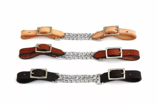 EE Tack Kinnkette doppelt Harness Leder