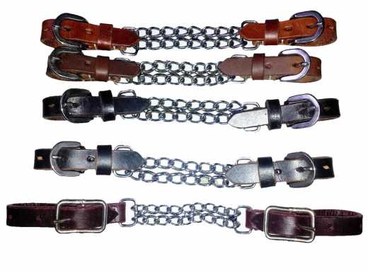 EE Tack Kinnkette doppelt Harness Leder