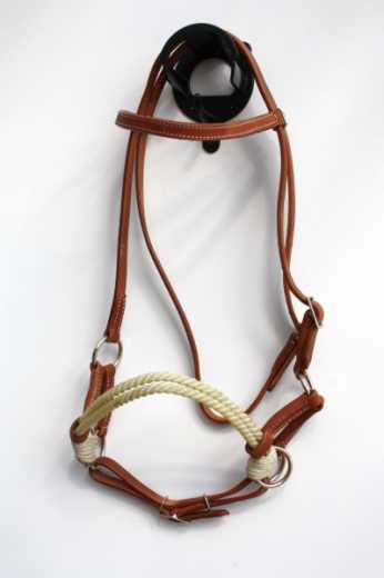 Sidepull Harnessleder Double Rope Noseband