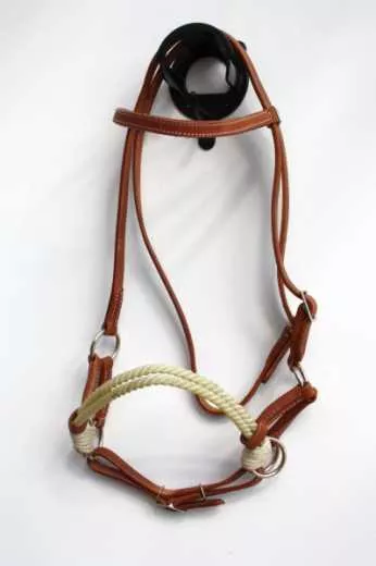 Sidepull Harnessleder Double Rope Noseband
