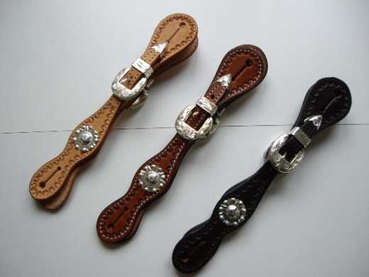 Western Sporenriemen mit Silberconcho Western Sporenriemen mit Silberconcho