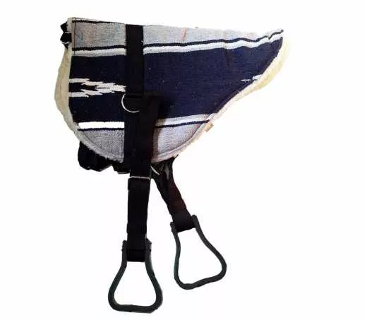 Bareback Pad Reitpad Navajo navy/grau