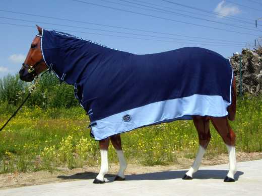 Abschwitzdecke mit Halsteil Topscore blau Abschwitzdecke mit Halsteil Topscore blau