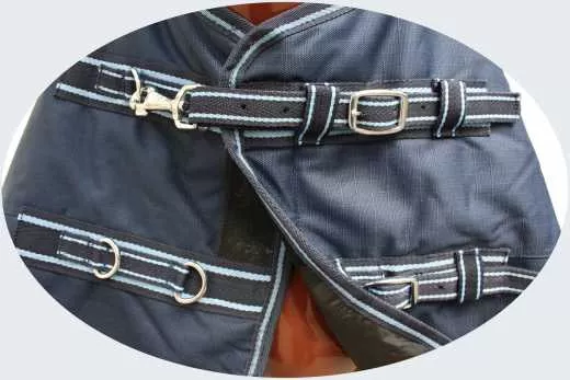 Tough Horse Turnout Winterdecke Half Neck navy blau 100g 1200D