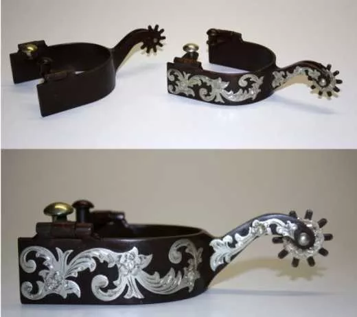 KY Westernsporen mit Steinchen und Silber KY Westernsporen mit Steinchen und Silber