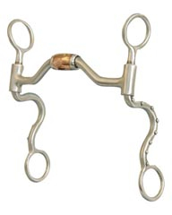 Brushed Hinged Lowport Futurity Bit mit Rolle