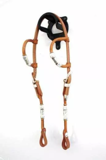 EE Tack Doppel-Einohrkopfstück aus Herman Oak Leather