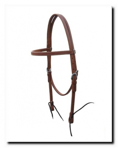 Harnessleder Arbeitskopfstück doppelt genäht