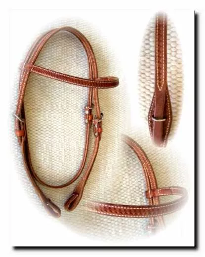 Stirnband Kopfstück California Equine Products basket tooling