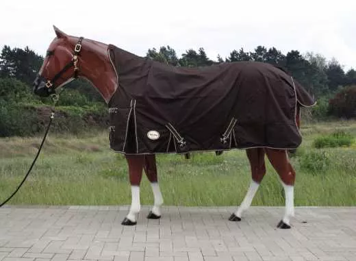 Tough Horse Turnout Regendecke Halfneck 1680D braun