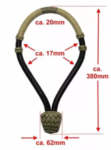 Rawhide Bosal - 36 Plaited - aus Rohaut schwarz / natur
