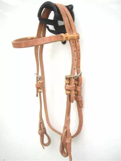 EE Tack Harness Kopfstück aus Herman Oak Leather - Stirnband - Quick Change