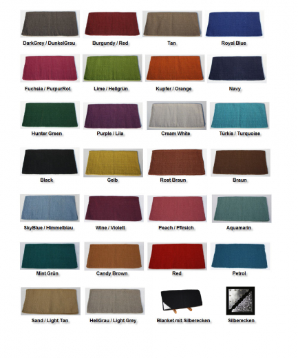 Show Blanket New Zealand Wool -聽mit gravierten Silberecken