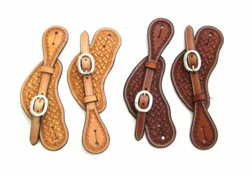 Western Sporenriemen geschwungen mit Basket Tooling AD-143