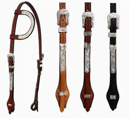 EE Tack Einohr Kopfstück mit Silber und Quickchange Loops