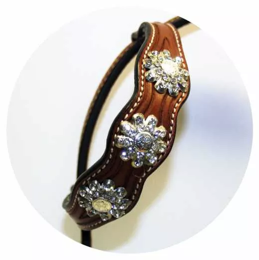 EE Tack Einohr Kopfstück mit Strass Steinchen AD-137