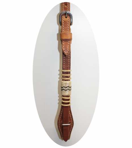 EE Tack Stirnband Kopfstück mit Rohaut Applikationen AE-135