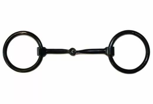 KS Heavy Ring Snaffle Bit schwer aus Black Steel 12.7cm (5)