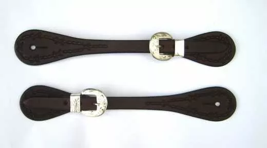 EE-TACK Sporenriemen gerade mit verzierten Silberschnallen L-163 EE-TACK Sporenriemen gerade mit verzierten Silberschnallen L-163