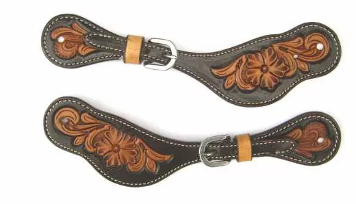 EE-TACK Sporenriemen two-tone Flower Tooling L-142