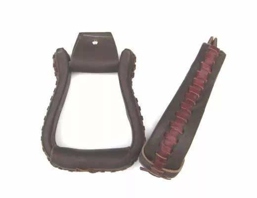 EE TACK Ledersteigbügel glatt dunkelbraun