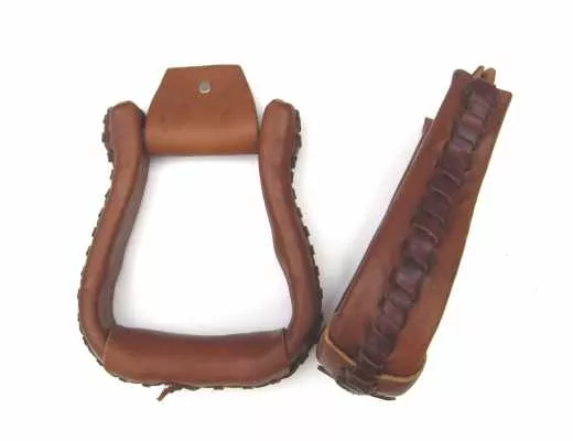 EE TACK Ledersteigbügel glatt mittelbraun