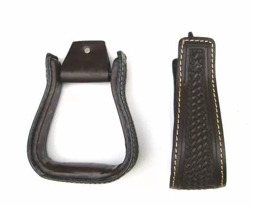 EE TACK Ledersteigbügel Basket dunkelbraun