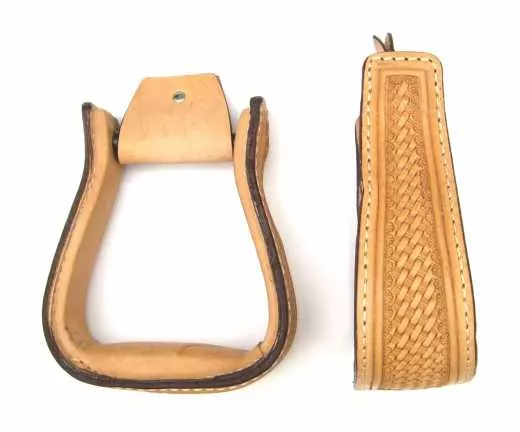 EE TACK Ledersteigbügel Basket hellbraun