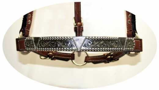 EE TACK Western Show Halfter mit Silber Größe COB Typ 1