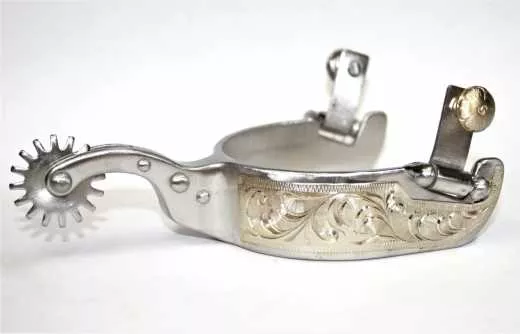 Rock Grinder Show Sporen mit graviertem Silberbeschlag Rock Grinder Show Sporen mit graviertem Silberbeschlag