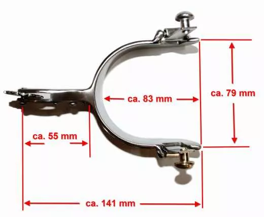 Rock Grinder Show Sporen mit graviertem Silberbeschlag