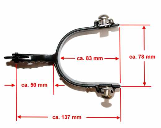 Blacksteel Show Westernsporen mit graviertem Silberbeschlag und Dots