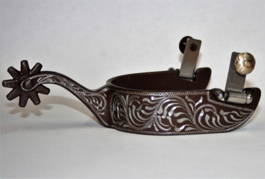 Brownsteel Antique Show Westernsporen mit Gravierungen