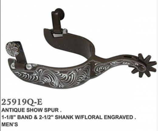 Brownsteel Antique Show Westernsporen mit Gravierungen