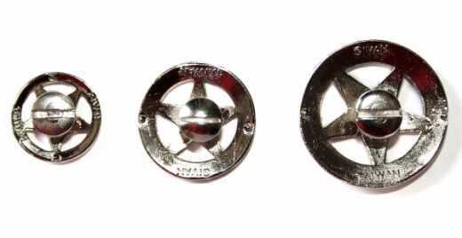 Star Concho mit Chicago Schraube drei verschieden Größen