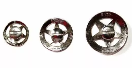 Star Concho mit Chicago Schraube drei verschieden Größen