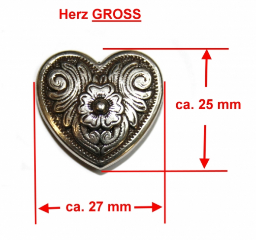 Herz / Heart Concho in zwei Größen