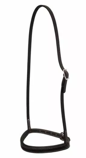 EE TACK Mouthcloser / Noseband / Sperrhalfter Dark Brown Oiled Leder