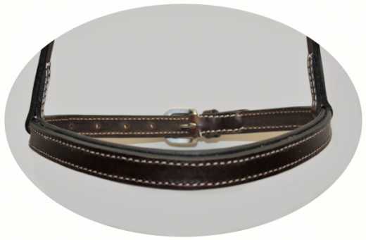 EE TACK Mouthcloser / Noseband / Sperrhalfter Dark Brown Oiled Leder