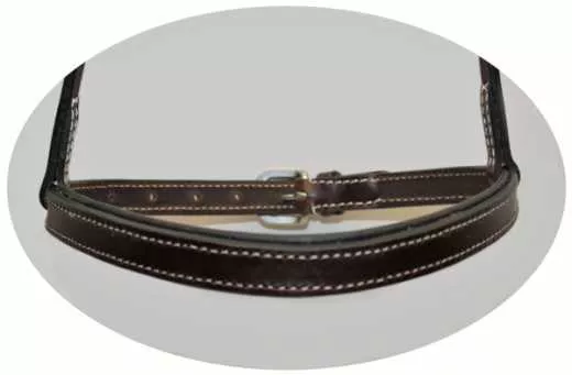 EE TACK Mouthcloser / Noseband / Sperrhalfter Dark Brown Oiled Leder