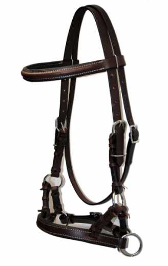 EE TACK Side Pull Reithalfter aus vorgeöltem Leder