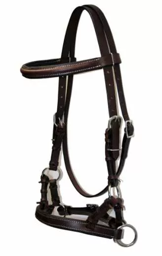 EE TACK Side Pull Reithalfter aus vorgeöltem Leder