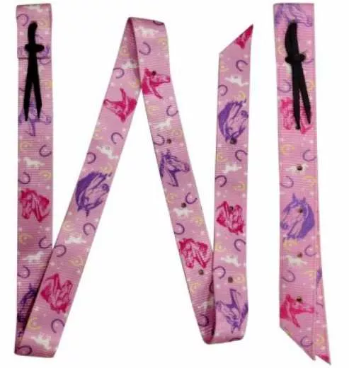Nylon Off-Billet und Tie Strap Set Fashion Print Pink Horse Nylon Off-Billet und Tie Strap Set Fashion Print Pink Horse