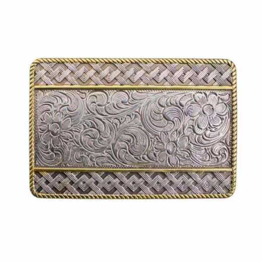 Western Buckle Gürtelschnalle ILC Woven Engraved Floral