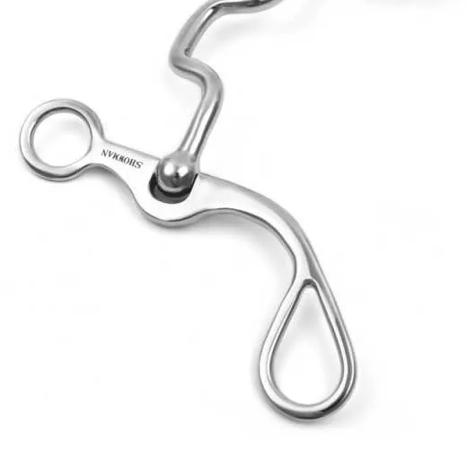 Showman Curved Shank with Flat Square Port Bit JK3365