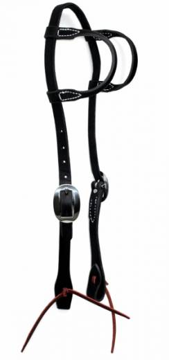 Berlin Custom Leather Doppel-Einohr Kopfstück schwarz